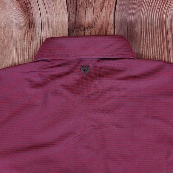 Greyson Mens Small Bird Embroidery Golf Ball Striped S/S Performance Polo Shirt - Picture 7 of 13